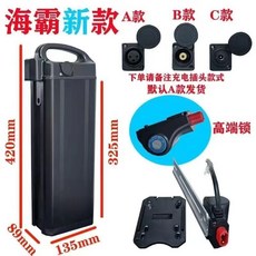 【附送充電器】新二代 海霸 48v鋰電池 海霸款 電動車 鋰電池 代駕車 通用款 大容量, 1個, 48v10ah配外殼配充電器,新二代海霸款