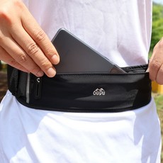 아워두잇 벨크로 러닝벨트 플립벨트, 블랙, 1개