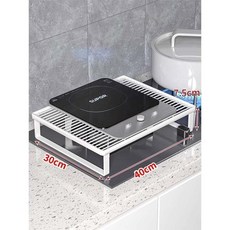 瓦斯爐增高置物架 隔熱鍋具架 電磁爐架, 1個, 白色小號-標準款,萬人團購活動：00:12:58