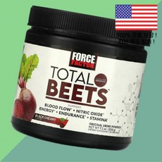 포스 팩터 토탈 비트 오리지널 드링크 파우더 가루 분말 블랙 체리 7.1온스 201g Force Factor Total Beets Original Drink Powder Bla, 1