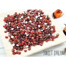 酒紅玻璃水鑽包 (100顆) 美甲玻璃鑽 閃鑽 指甲貼鑽 亮鑽 小鑽 五彩鑽 指甲鑽 美甲飾品 平底鑽, 1個, 酒紅SS10【100顆】