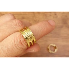 開口戒 頂針開口雙用工具, 1個, 頂針+開口雙用 金色