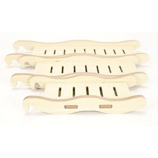 倉鼠造景波浪爬梯 原木色/透明 大/中/小, 1個, 大號 26*7.3cm, 原木色