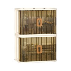 SujuNex 슬라이딩 도어 수납 정리함 폴딩박스 대형 옷 정리함, 2개, 50 CM
