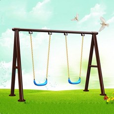 그네 커플 공원 놀이터 더블 키즈카페 펜션 유치원 캠핑장 어린이 2.5m, A. 더블스윙 01 250x150x190, 1개