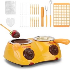 아웃아마추어 초콜릿 멜팅 포트 전기 퐁듀 미니 캔디 메이커 밀크 초콜릿 치즈 버터 캔디용 이중 포함, Pink