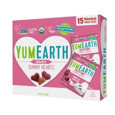 사탕 캔디 YumEarth 발렌타인 롤리팝 다양팩 박스 친화적 상위 9가지 성분 무첨가 인공 색소 비변형 글루텐 비건 간식