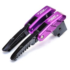 Dog House摩托車腳踏板，加大防滑設計，多色可選，提升騎乘舒適度, 紫色, 惡搞黑化飛旋踏板