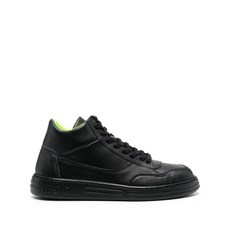 MSGM 로고 프린트 하이탑 스니커즈