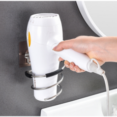 디와이툴즈 부착식 드라이기 거치대, 1개, 실버