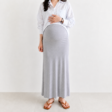 [벗기 싫은 50-90kg] 쿨 빅사이즈 임산부 롱치마 모달 허리밴딩 데일리 여름 편한 A라인 반차마