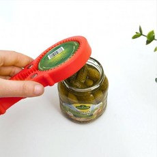 손목보호 만능 병따개 잼병 뚜껑 오프너 주방용품 다용도 레드 실리콘, 1개, 상세페이지 참조