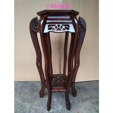 小o結緣館 雞翅木六角花架令旗座藝品架, 高款88CM