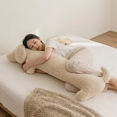 닥시패밀리 대형 부드러운 바디필로우 안고자는 롱쿠션 긴베개, 화이트