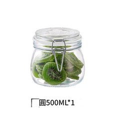玻璃密封罐 透明食品罐, 1個