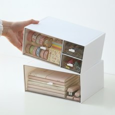 모드무드 책상 수납 정리 데스크 오거나이저 2단, 1개, 화이트