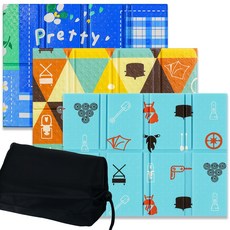 하람커머스 8단 접이식 등산방석, 8단 접이식방석(색상랜덤발송)+보관용가방