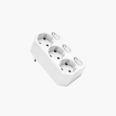 아이정 더좋은 회전형 개별 스위치 3구 멀티탭 콘센트, 화이트, 1개, 0.1cm