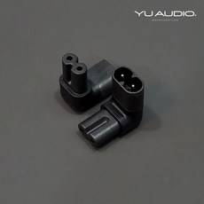 YU AUDIO L型電源轉接頭 8字尾轉接座, 1個, 單顆/個