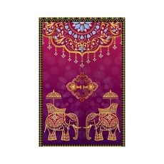 노렌 가림막 보헤미안 에스닉 패브릭 주방 현관 인테리어 커튼