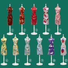 少兒服裝設計手工材料包 漢服 旗袍 DIY 兒童模型服裝玩具, 任選一套衣服+膠水   無娃娃模特, 1個