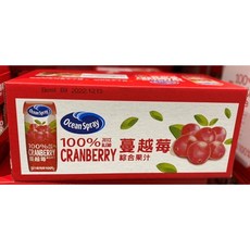 Ocean Spray 100% 蔓越莓綜合果汁, 18個, 250ml