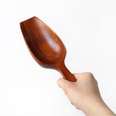우드 스쿱 l 장미목 옻칠 얼음삽 홈카페 얼음주걱 원두 커피스쿱 곡물 나무 서버 원목 주걱 삽주걱 계량컵, 1개