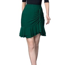 댄스복 라틴댄스 연습용 무용치마 A라인 핏 얇은 원단 롱스커트