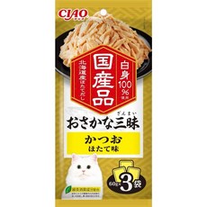 CIAO 貓咪餐包 おさかな三味, 180g, 1套, IC-416鰹魚+干貝