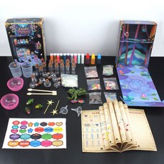 Potion Sets 魔法藥水實驗套組 女孩創意手工科學玩具 製作22種魔法藥水, 1個, 小小魔法師禮盒版【初級+高級】