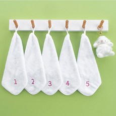 어린이집고리수건 손수건 어린이집수건 어린이수건 유아용 소프트 흡수 타월 A형, 15x15cm, 1개, 화이트 기타번호