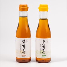 현가네 저온압착 100% 통깨 참기름 들기름 2종세트, 1개, 350ml