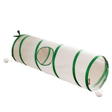 貓咪隧道 易收納折疊 貓咪玩具, 直筒型 - 蒂安綠, 1個