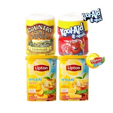 립톤 아이스티 복숭아 레몬 컨츄리타임 쿨에이드 체리, 1개입, 907g