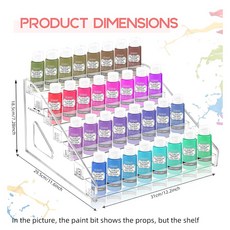 투명 페인트 보관함 7겹 갖춘 미니 랙 공예 수채화, 01 Seventh floor