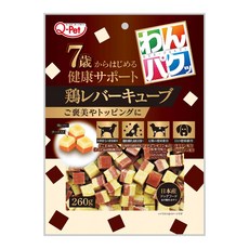 Q-Pet わんパク 7歲以上高齡犬健康支援雞肝起司小方塊, 260g, 1個, 雞肝起司