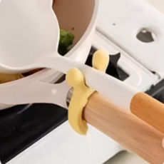 지니걸즈 국자받침 실리콘 받침대 집게 홀더 거치대 조리도구 요리 주방 국자스탠드, 그린