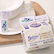 우유팩 우유곽 팩음료 보관 밀봉 밀폐 클립 집게, 2P, 1개