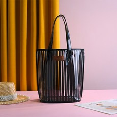 메종드아야 PVC 물빠짐 목욕가방, 블랙