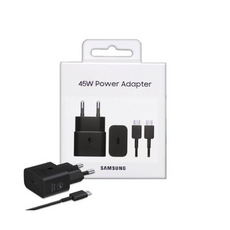 삼성전자 45W 초고속 충전기 + C to C 1.8m 케이블, 블랙, 1개