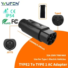 전기 자동차 커넥터용 EV 어댑터 타입 2 to GBT 1 SAE J1772 7.2KW 컨벤터 32A, Type1 to GBT, 01 Type1 to GBT