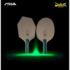 STIGA Aura 奧拉 混碳桌球拍 六角拍 5木2碳 進攻型, 1個, 六角拍,FL 喇叭柄
