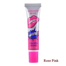 립 글로스 메이크업 필 오프 리퀴드 립스틱 워터프루프 크림 같은 오래 린트 광택, 04 Rose Pink, 15g, 1개, [04] Rose Pink