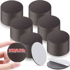 라운드 마그네틱 도트 자기 접착 홈 오피스 학교 스티커 서클을위한 유연한, 06 50PCS, 01 Diameter  20mm
