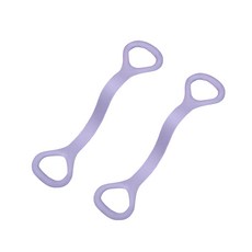 요가 스트랩 어깨 펴기 등 펴기 홈트레이닝, 2개, 퍼플