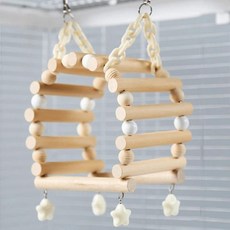 나무 재질의 앵무새 내구성이 뛰어난 새장 그네 종이 스탠딩 페리치 새들이 오르는 사다리, 1개, 4. Style C