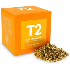 호주 티투티 T2 Tea Just Chamomile Herbal Tea 저스트 카모마일 허브차 루즈 리프 잎차, 50g, 1개입, 1개