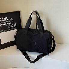多功能旅行包 運動包 托特包 牛津布 輕便收納包, 黑色