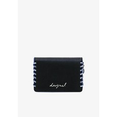 Desigual 미디엄 DETACHABLE 스티치ED 지갑 - 블랙 470046
