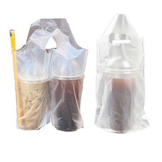커피비닐캐리어 1구 2구 커피포장비닐 테이크아웃, 01_캐리어 1구 일반, 100개, 1개